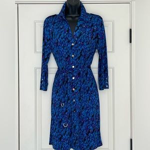 Cache Blue / Purple/Black
Printed Shirt Dress